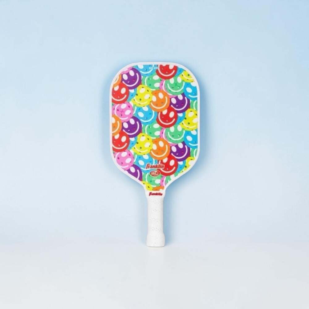 Franklin Youth Sized Polymer Pickleball Paddle Smiley Face Pattern